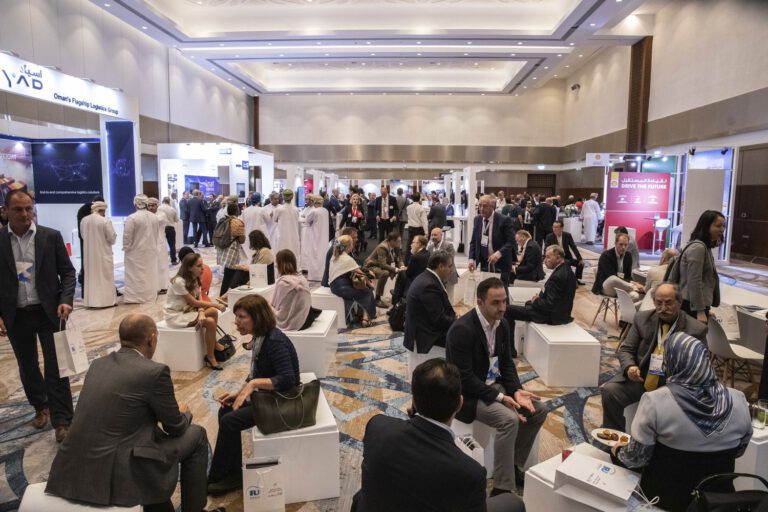 Welcome reception at IRU World Congress at OCEC in Muscat, Oman, on November 6, 2018.